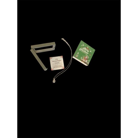 Biological Daughter Necklace Silver Faux Diamond Gift Frame Boxed Set - Picture 1 of 3